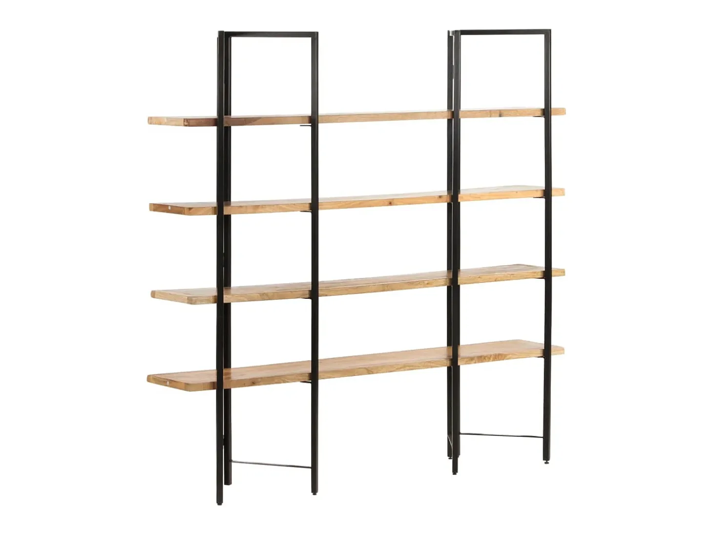 Umdir Estantería de 4 niveles madera maciza de mango 160x35x160 cm