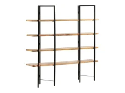 Umdir Estantería de 4 niveles madera maciza de mango 160x35x160 cm