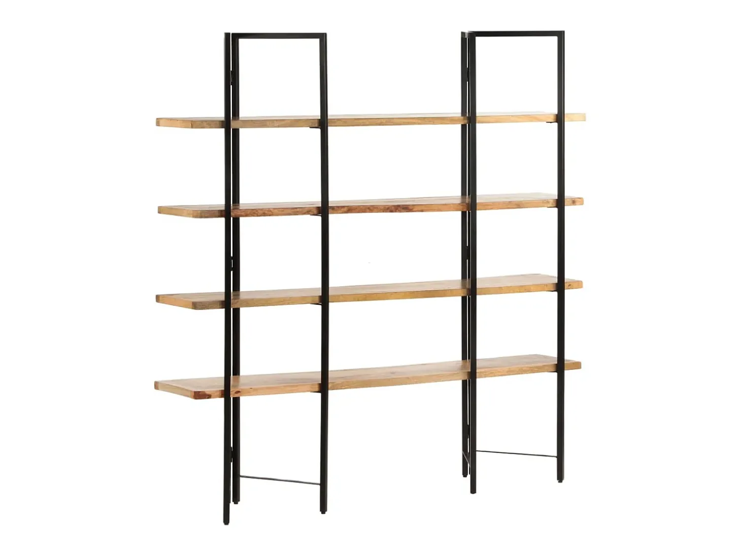 Umdir Estantería de 4 niveles madera maciza de mango 160x35x160 cm