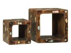 Unidad de Televisión 2 piezas Multicolor madera maciza reciclada