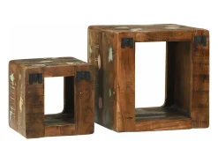 Unidad de Televisión 2 piezas Multicolor madera maciza reciclada