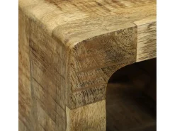 Unidad de Televisión 2 piezas Marrón Madera maciza de mango rugosa