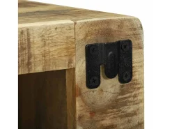 Unidad de Televisión 2 piezas Marrón Madera maciza de mango rugosa