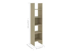 Vamdrup Estantería madera contrachapada color roble Sonoma 40x35x180 cm