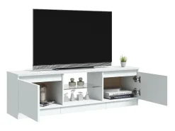 Vasil Mueble para TV con luces LED blanco 120x30x36 cm