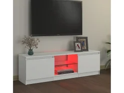 Vasil Mueble para TV con luces LED blanco 120x30x36 cm