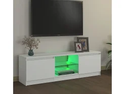 Vasil Mueble para TV con luces LED blanco 120x30x36 cm