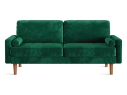 Velvet verde y sofá de terciopelo sólido - 3 Lugares - Carga máxima de 300 kg - 176x78x85cm