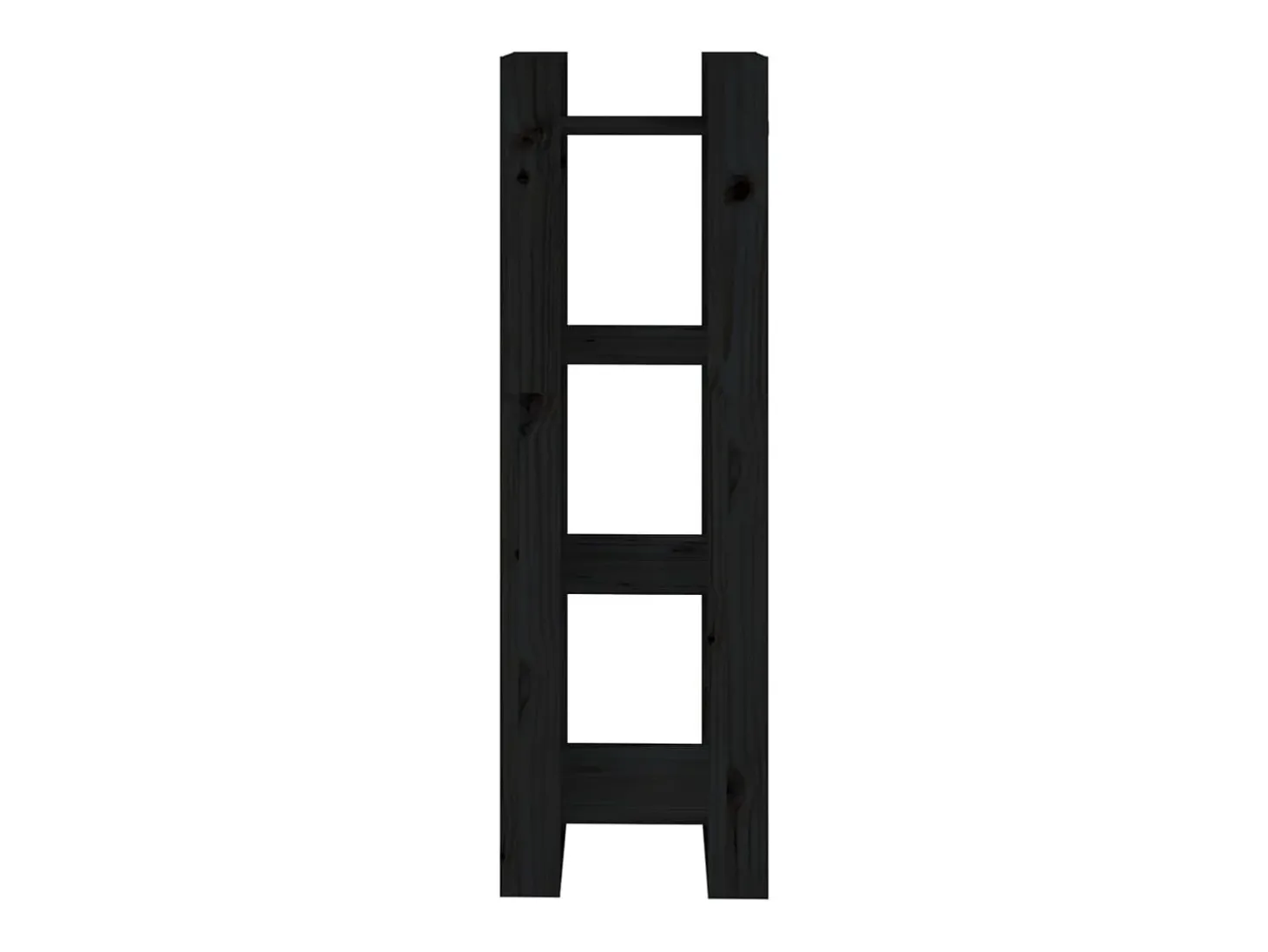 Vera Estantería/divisor de espacios madera pino negro 41x35x125 cm