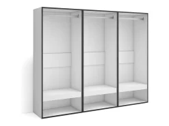 Vestidor abierto, 180x35x145cm, Dormitorio, habitación, Armario, perchero, Blanco