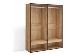 Vestidor abierto, 120x35x145cm, Dormitorio, habitación, Armario, perchero, Roble