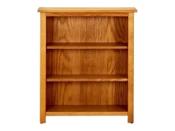 vidaX Estantería de 3 niveles de madera maciza de roble 70x22,5x82 cm