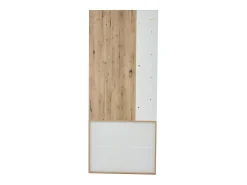 Vitrina - 5 estantes y 2 puertas - con perchas - carga máx 80kg - panel de partículas - 75x33x180cm