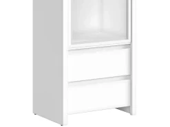Vitrina 1 puerta 2 cajones Soren Blanco