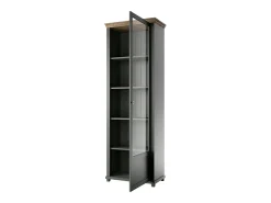 Vitrina 1 puerta apertura por la derecha Martin Verde y Madera