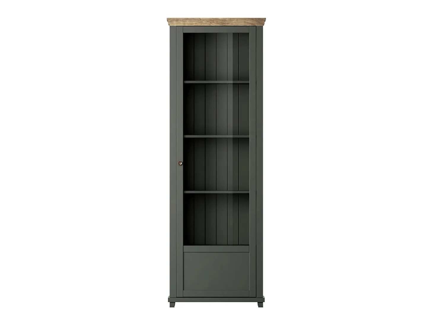 Vitrina 1 puerta apertura por la derecha Martin Verde y Madera