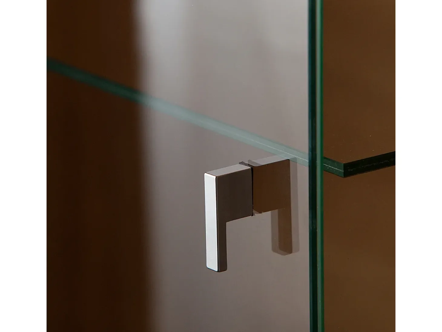 Vitrina 1 puerta apertura a la izquierda con LED Teo Blanco y Madera