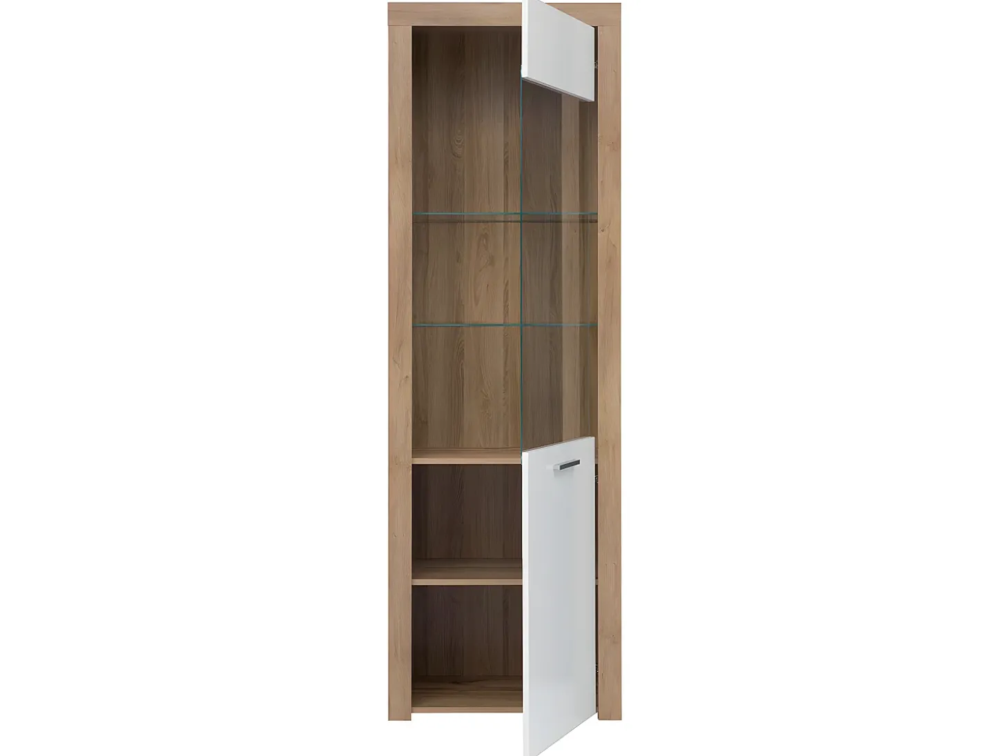 Vitrina 1 puerta Nora Blanco y Madera