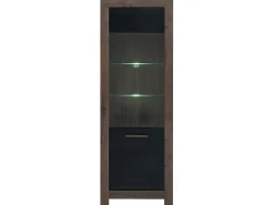 Vitrina 2 puertas Adam Madera y Negro