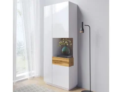 Vitrina 2 puertas apertura por la derecha Andrea Blanco y Madera