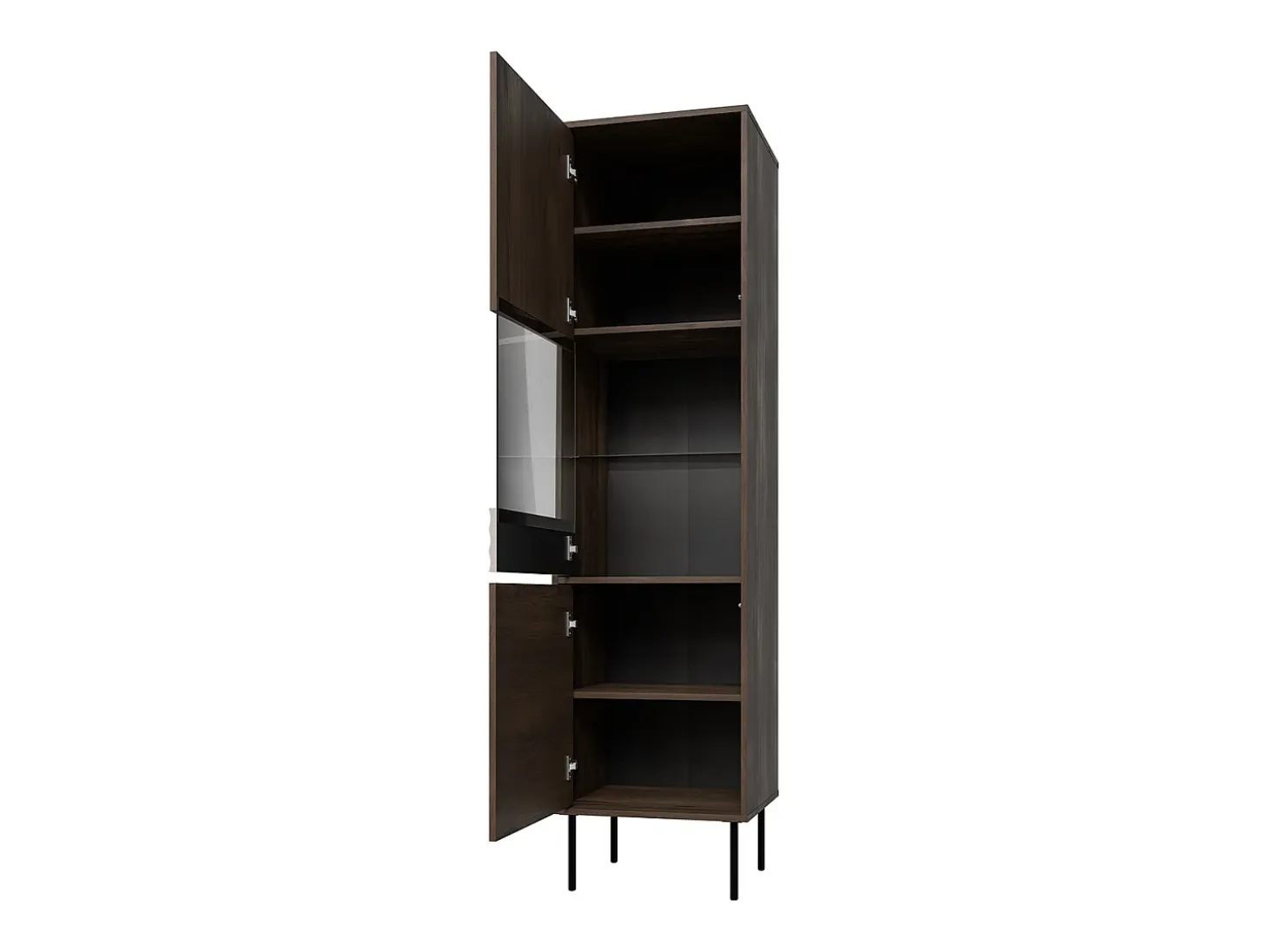 Vitrina 2 puertas Astra Madera oscura y Cachemira