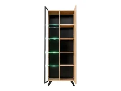 Vitrina alta de diseño NIELSEN – 2 puertas con iluminación LED integrada