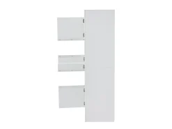 Vitrina blanca - Vitrina con iluminación LED y 2 puertas - estantes de cristal regulables de 2 niveles - para salón