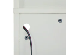 Vitrina blanca - Vitrina con 2 puertas y luces LED - almacenaje abierto - para salón y dormitorio