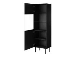 Vitrina Climb de 190 cm en negro mate y aspecto roble