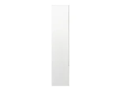 Vitrina con 16 luces LED de colores, 2 cajones y 2 puertas, blanca.