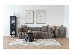 Vitrina con 1 puerta de cristal, acero negro, 40 x 35 x 140 cm