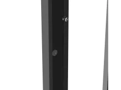 Vitrina con puerta acrílica e iluminación LED - estantes de cristal - Negro 40 x 29 x 170 cm