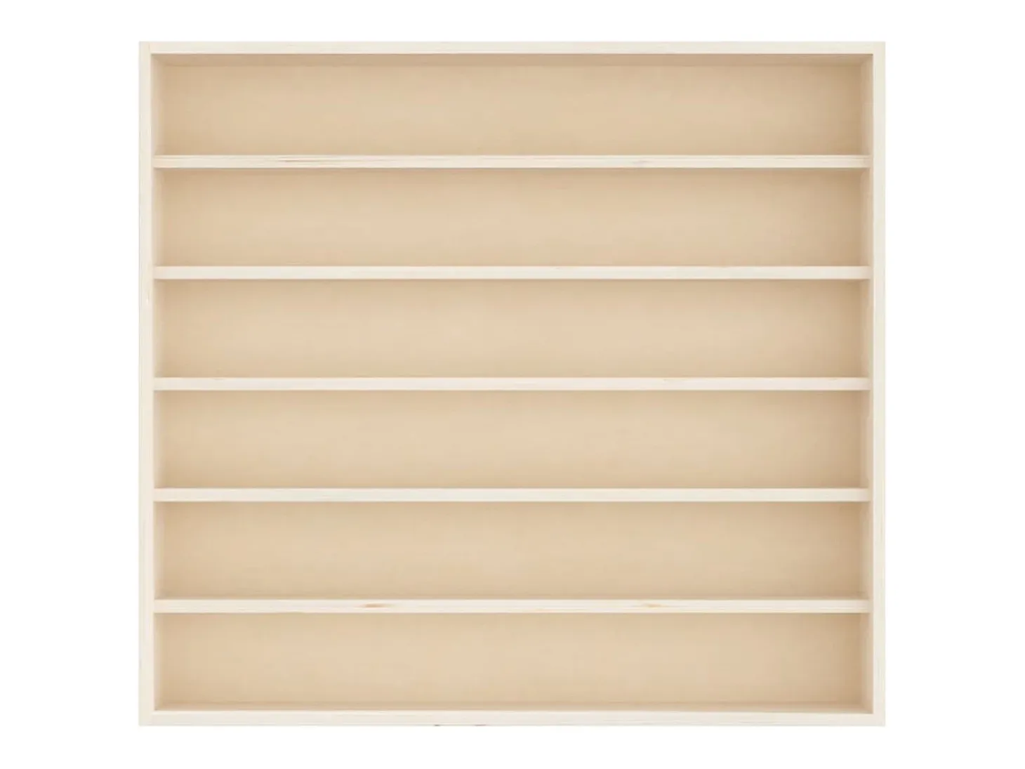 Vitrina de colección de madera con 6 estantes 60x8,5x55 cm