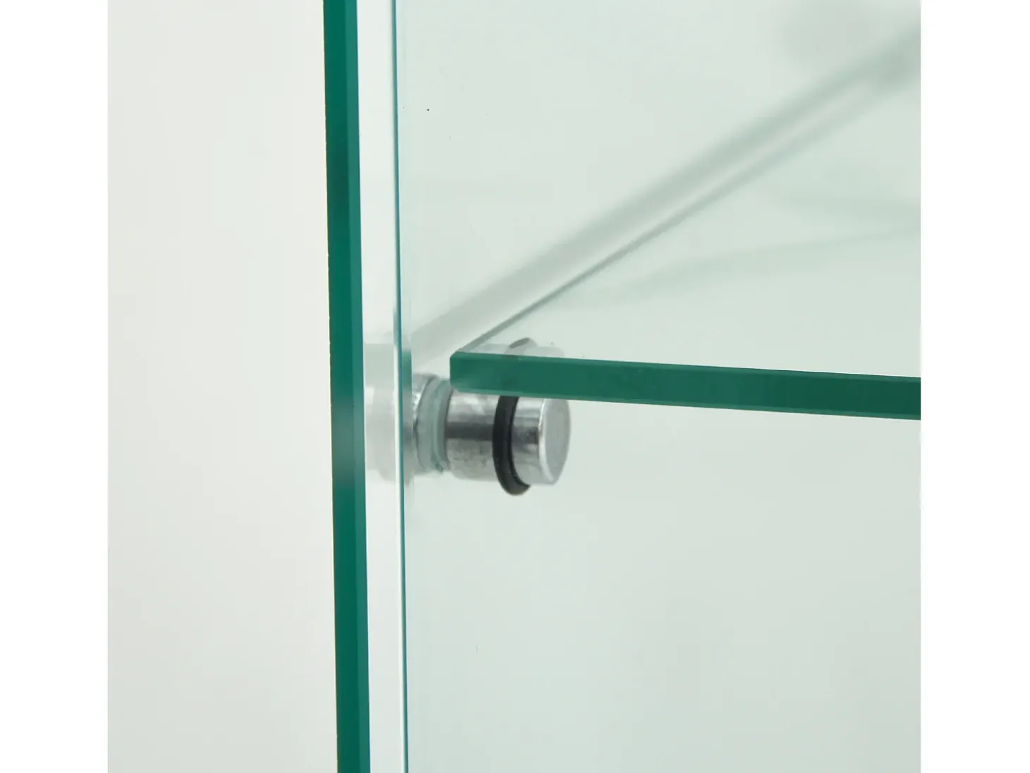 Vitrina de cristal - Vitrina de colección con puertas - Iluminación LED - 2 puertas, 4 estantes - 80,5×36,5×164 cm - Blanco