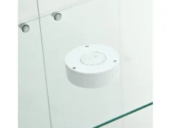 Vitrina de cristal - Vitrina de colección con puertas - Iluminación LED - 2 puertas, 4 estantes - 80,5×36,5×164 cm - Blanco