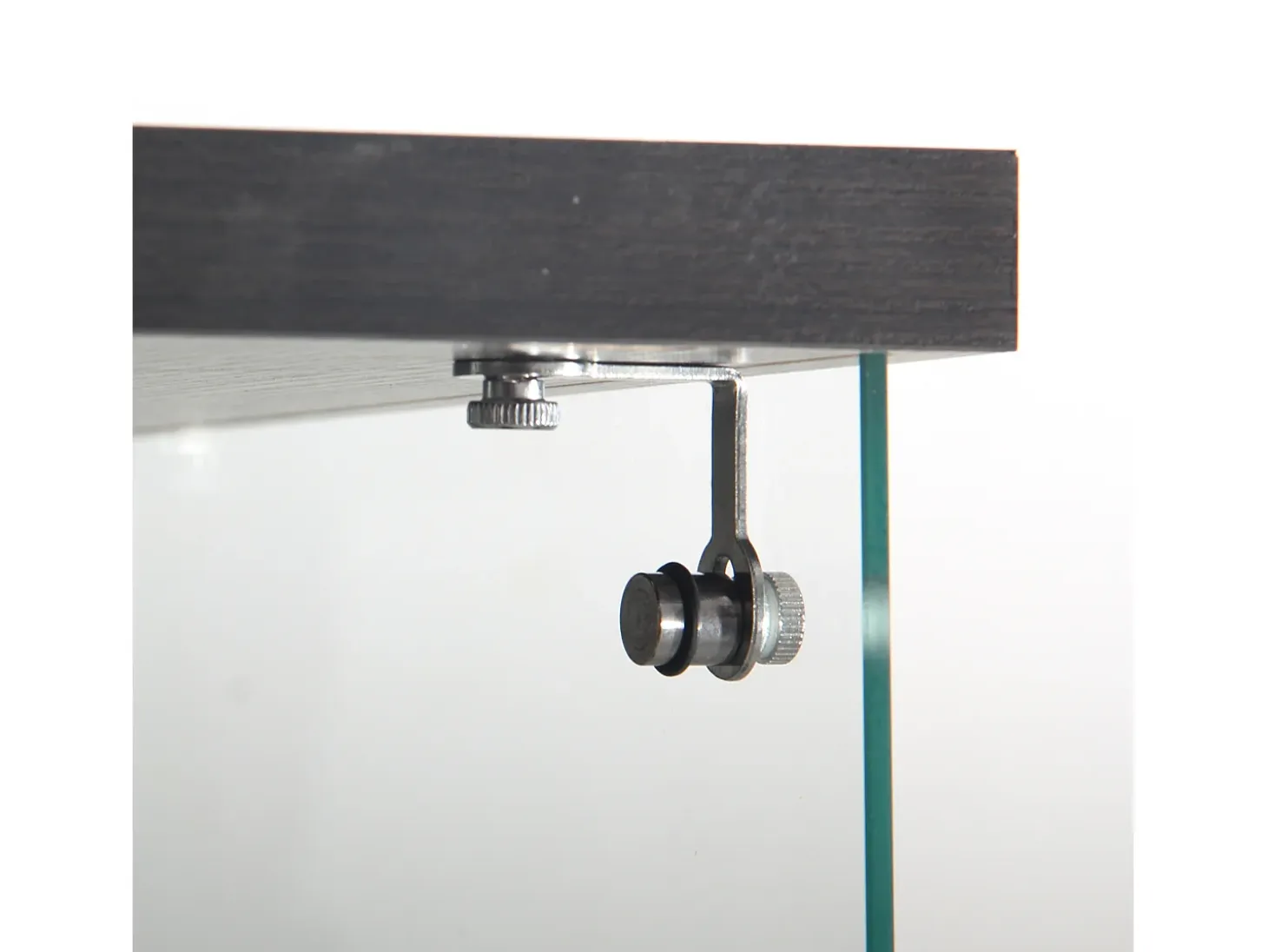 Vitrina de cristal con cerradura e iluminación LED - 4 estantes - 1 puerta - 36,5 x 42,5 x 164 cm - negra