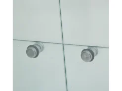 Vitrina de cristal LED – 4 estantes, 2 puertas, vitrina independiente, negra, 80,49 x 36,49 x 163,9 cm