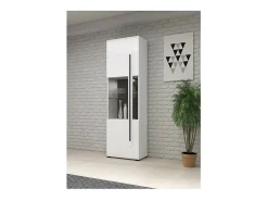 Vitrina de diseño colección BREDA en color blanco mate y blanco brillante.