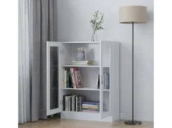 Vitrina de madera contrachapada blanco 82,5x30,5x115 cm ES980488