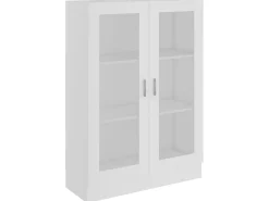 Vitrina de madera contrachapada blanco 82,5x30,5x115 cm ES980488