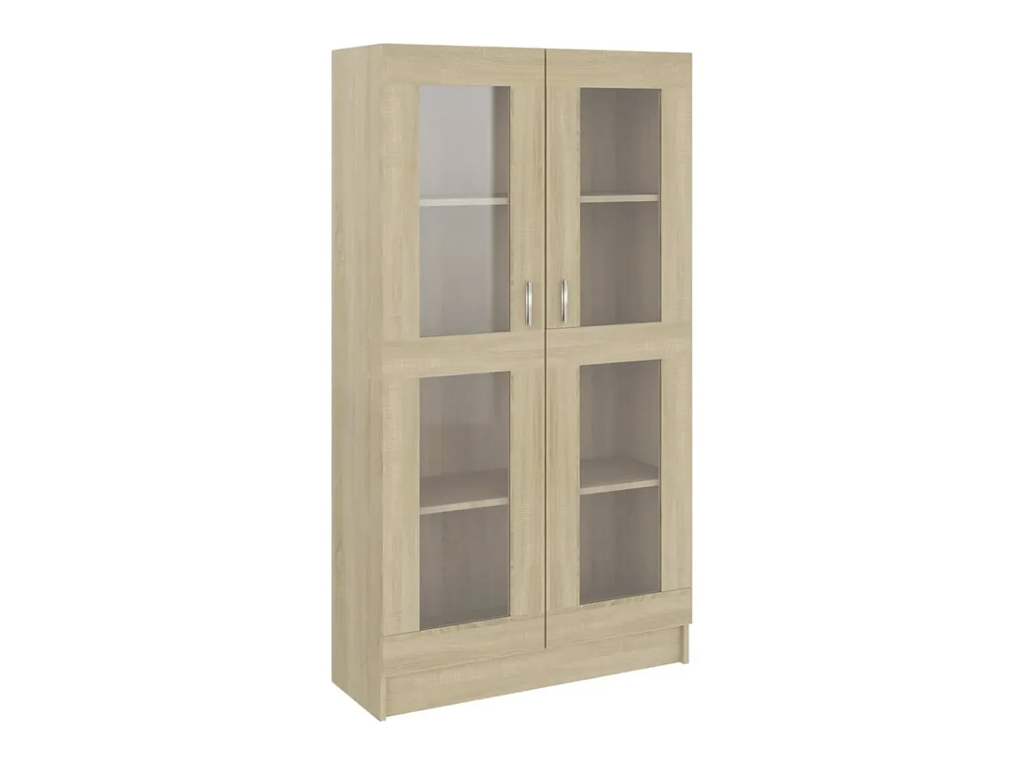 Vitrina de madera contrachapada color roble 82,5x30,5x150 cm ES871547