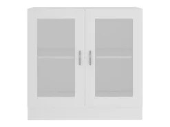 Vitrina de madera contrachapada blanco 82,5x30,5x80 cm