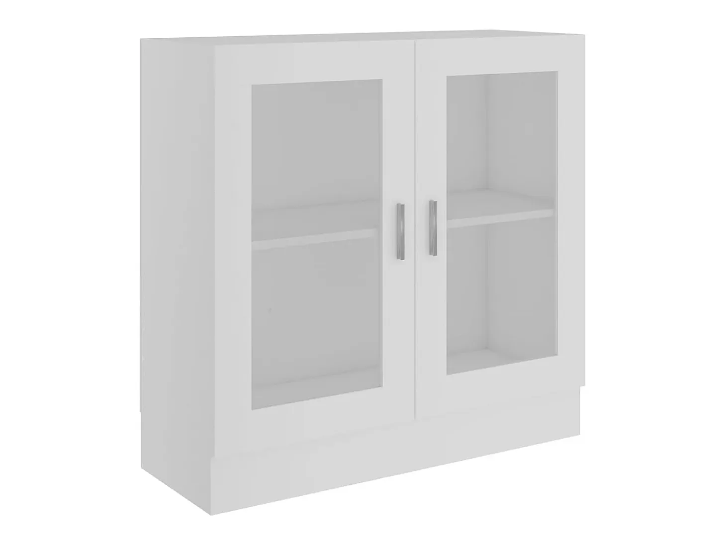 Vitrina de madera contrachapada blanco 82,5x30,5x80 cm