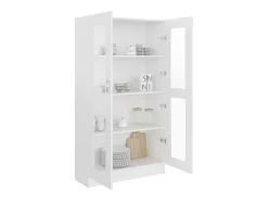 Vitrina de madera contrachapada blanco 82,5x30,5x150 cm ES480103