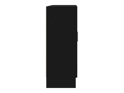 Vitrina de madera contrachapada negro 82,5x30,5x80 cm
