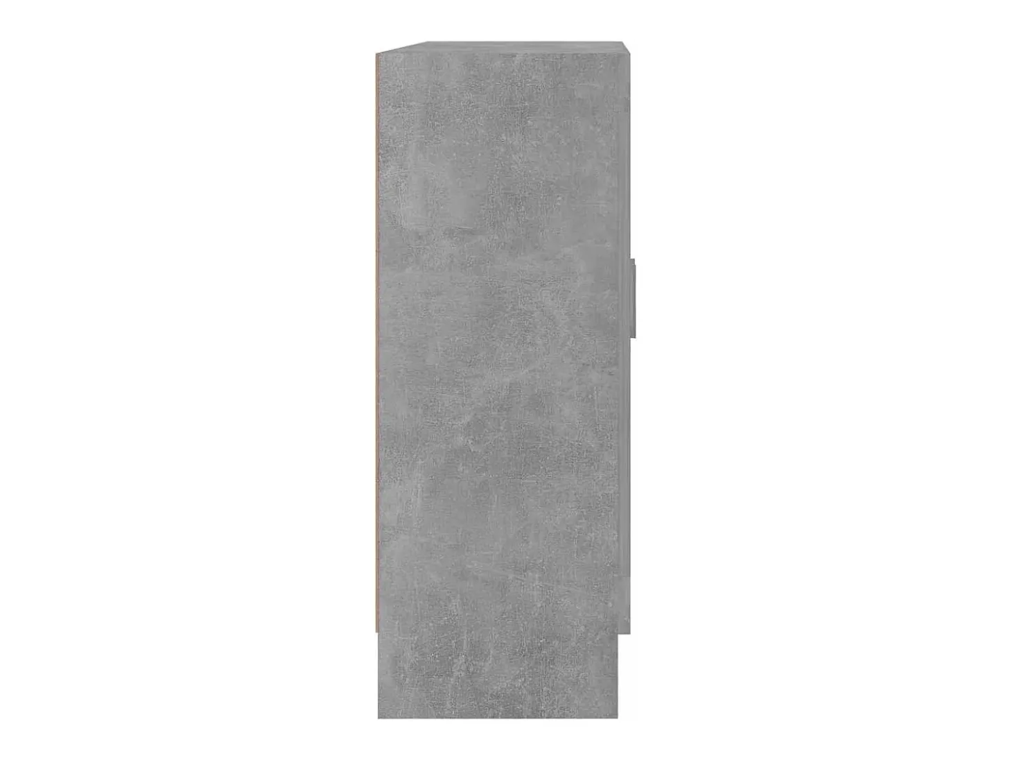 Vitrina de madera contrachapada gris hormigón 82,5x30,5x80 cm