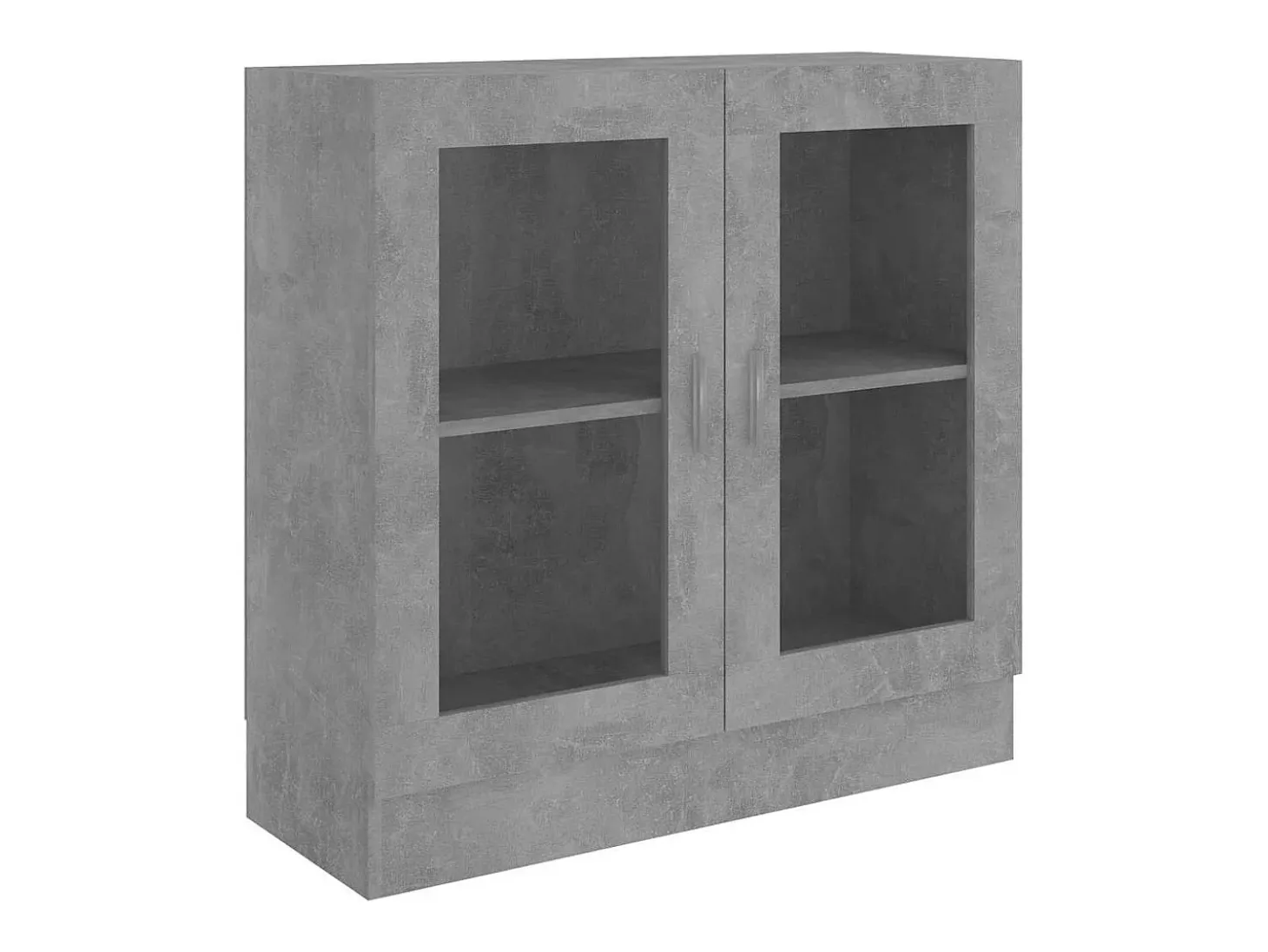 Vitrina de madera contrachapada gris hormigón 82,5x30,5x80 cm