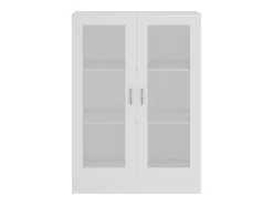 Vitrina de madera contrachapada blanco 82,5x30,5x115 cm