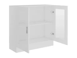 Vitrina de madera contrachapada blanco 82,5x30,5x80 cm ES531664