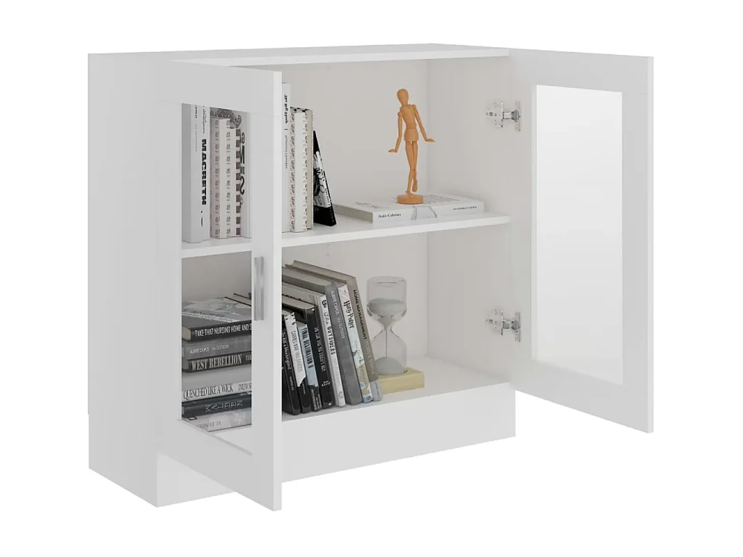 Vitrina de madera contrachapada blanco 82,5x30,5x80 cm ES531664